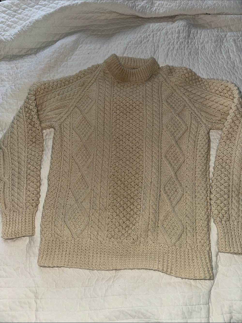 Irish pure wool Kennedy of Ardara fisherman sweater guc  small unisex